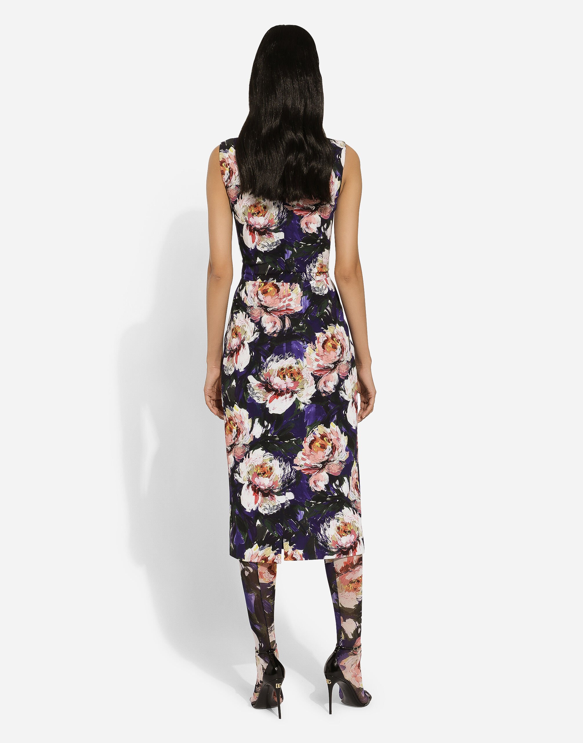 Dolce and store gabbana peony dress
