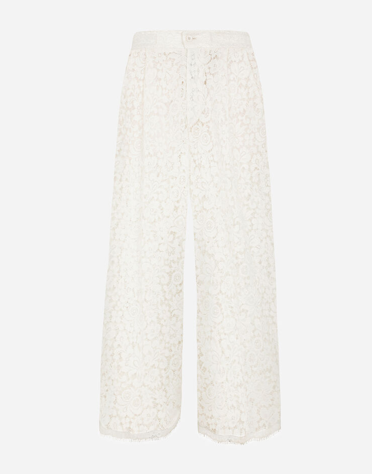 Dolce & Gabbana Классические брюки из кружева белый GP06KTFLM55