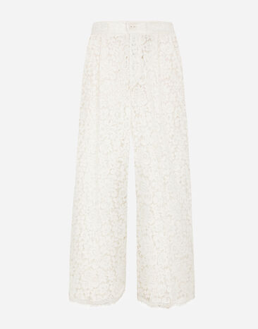 Dolce & Gabbana Tailored lace pants White GVUZATG7K4T