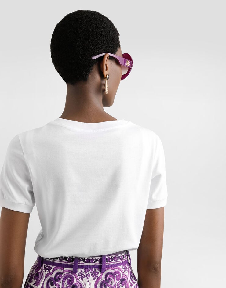 Dolce & Gabbana T-shirt with crisscross White F8U08ZGDDAV