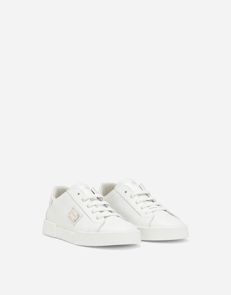 Dolce & Gabbana Sneaker Portofino Vintage aus Kalbsleder Weiss DA5183A3444