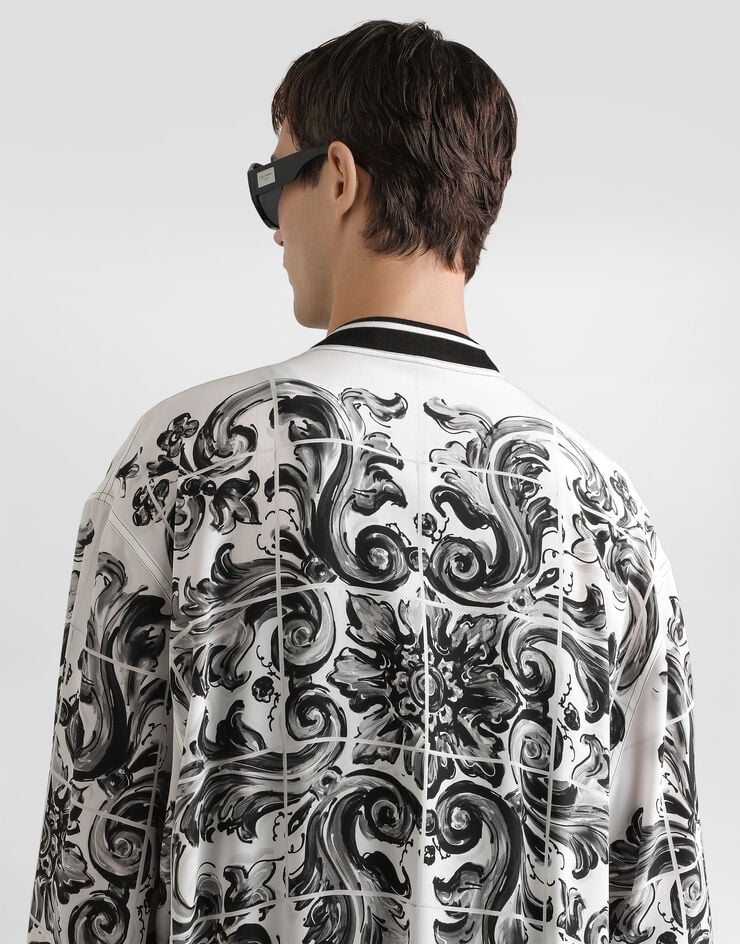 Dolce & Gabbana Majolica-print silk jacket Multicolor G9BOPTHI1ZI