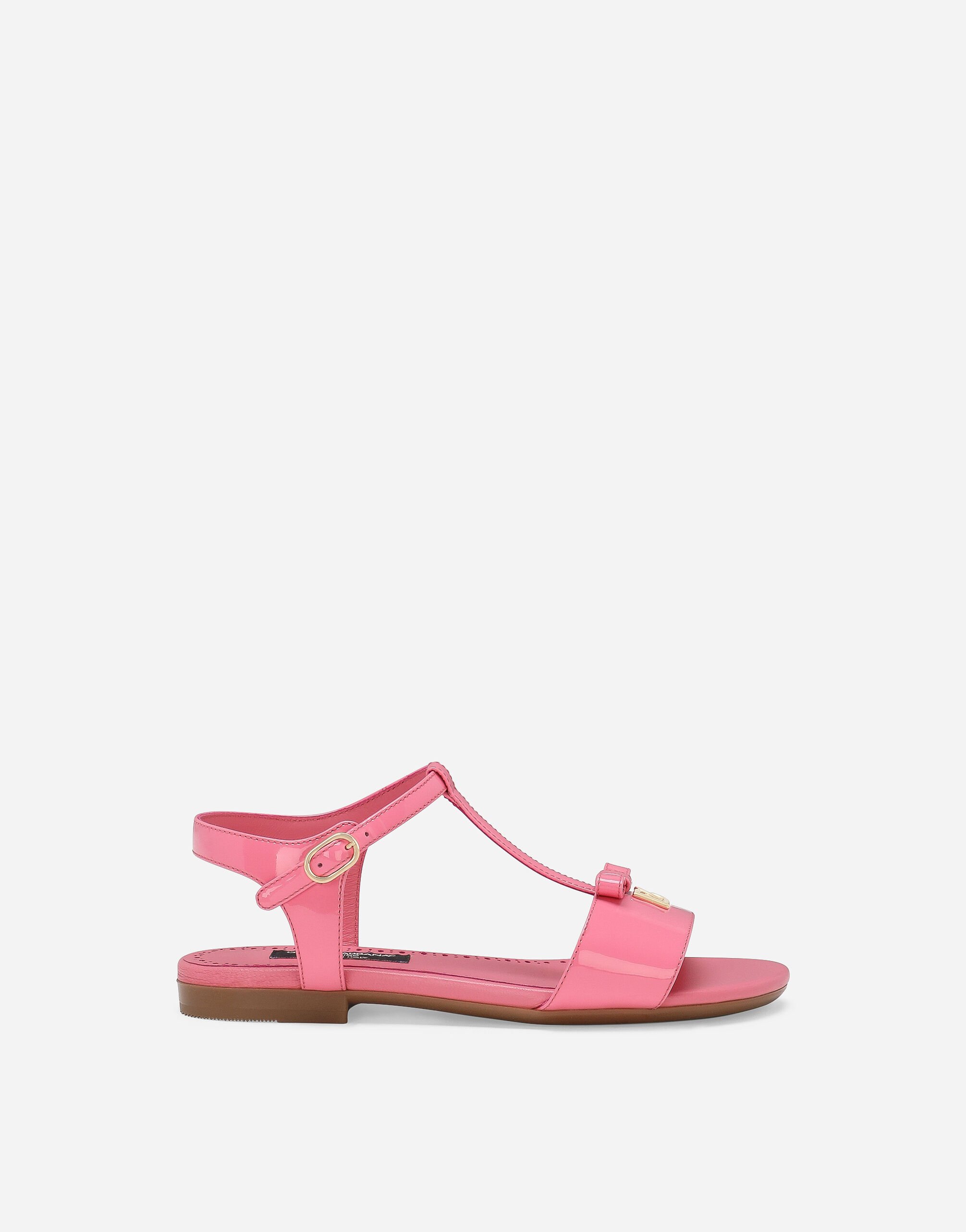 Dolce & Gabbana Patent leather sandals Pink D11247AS204