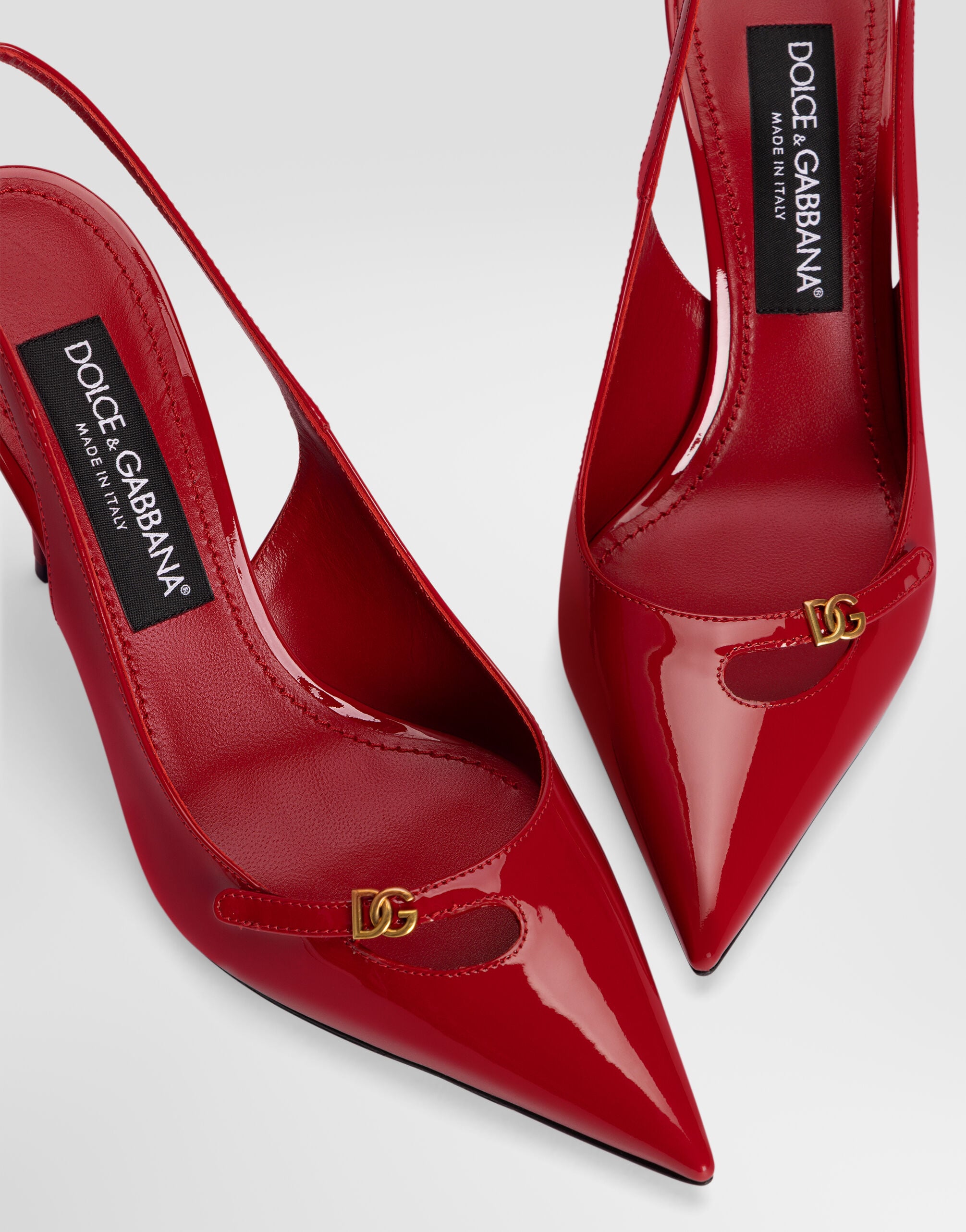 レッドのウィメンズ パテント レザー スリングバック | Dolce&Gabbana®