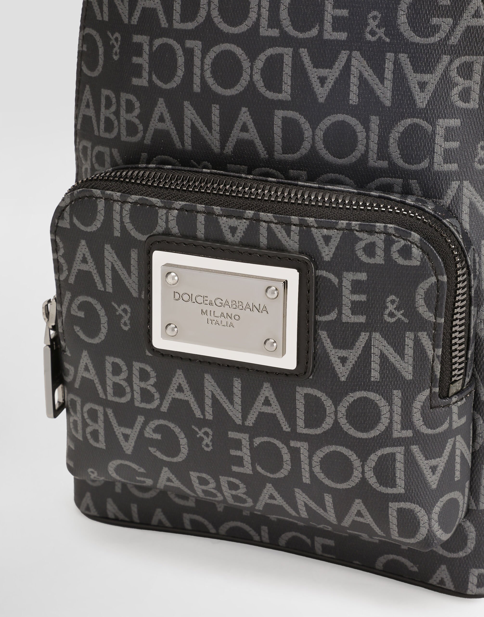 プリントのメンズ クロスボディバックパック コーティングジャ