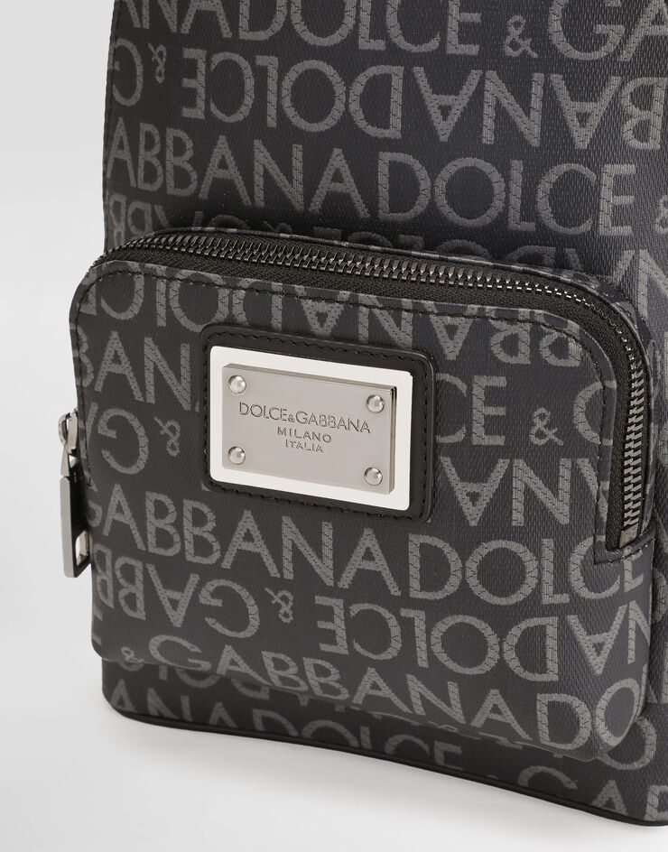 Dolce & Gabbana 코팅 자카드 크로스보디 백팩 프린트 BM2295AJ705