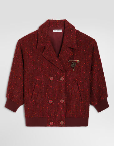 Dolce & Gabbana Double-breasted chevron bouclé jacket Multicolor L53B05FCZAU