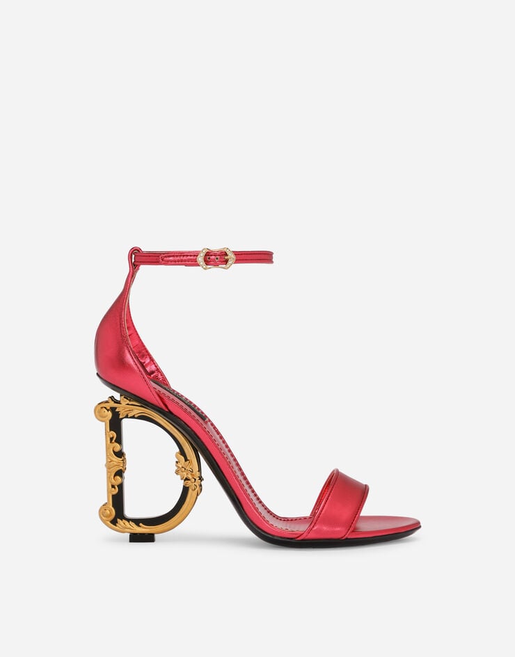 Dolce & Gabbana Nappa mordore sandals with baroque DG detail Fuchsia CR0739A1016