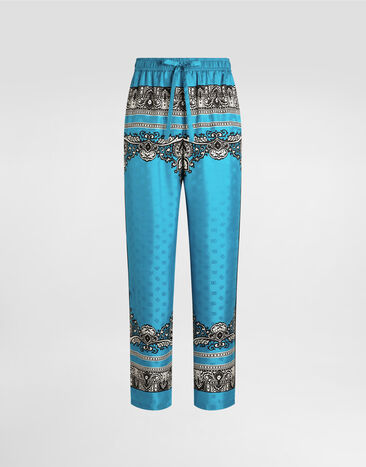Dolce & Gabbana Silk pajama pants with bandanna print Print GVRMATGI927