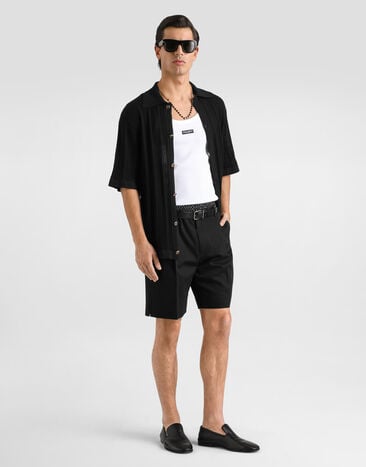 Dolce & Gabbana Perforated cotton shirt Dolce & Gabbana Perforated cotton shirt Black GXVFZTJBCJN