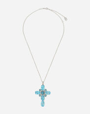 Dolce & Gabbana Anna pendant in white gold 18kt with "Swiss" light blue topazes Gold WNQA3GWQC01