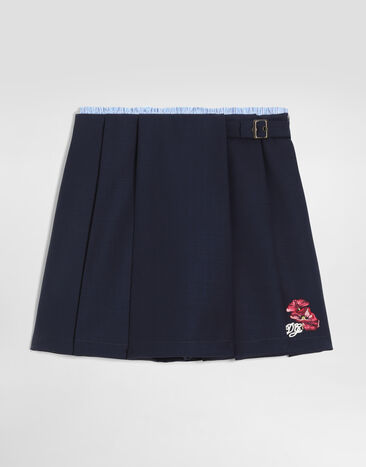 Dolce & Gabbana Falda pantalón en crêpe de lana Azul L53Q57HU2CB