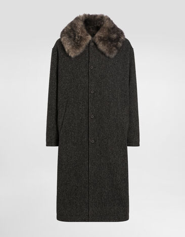 Dolce & Gabbana Wool chevron coat Multicolor G047VZFC2E6