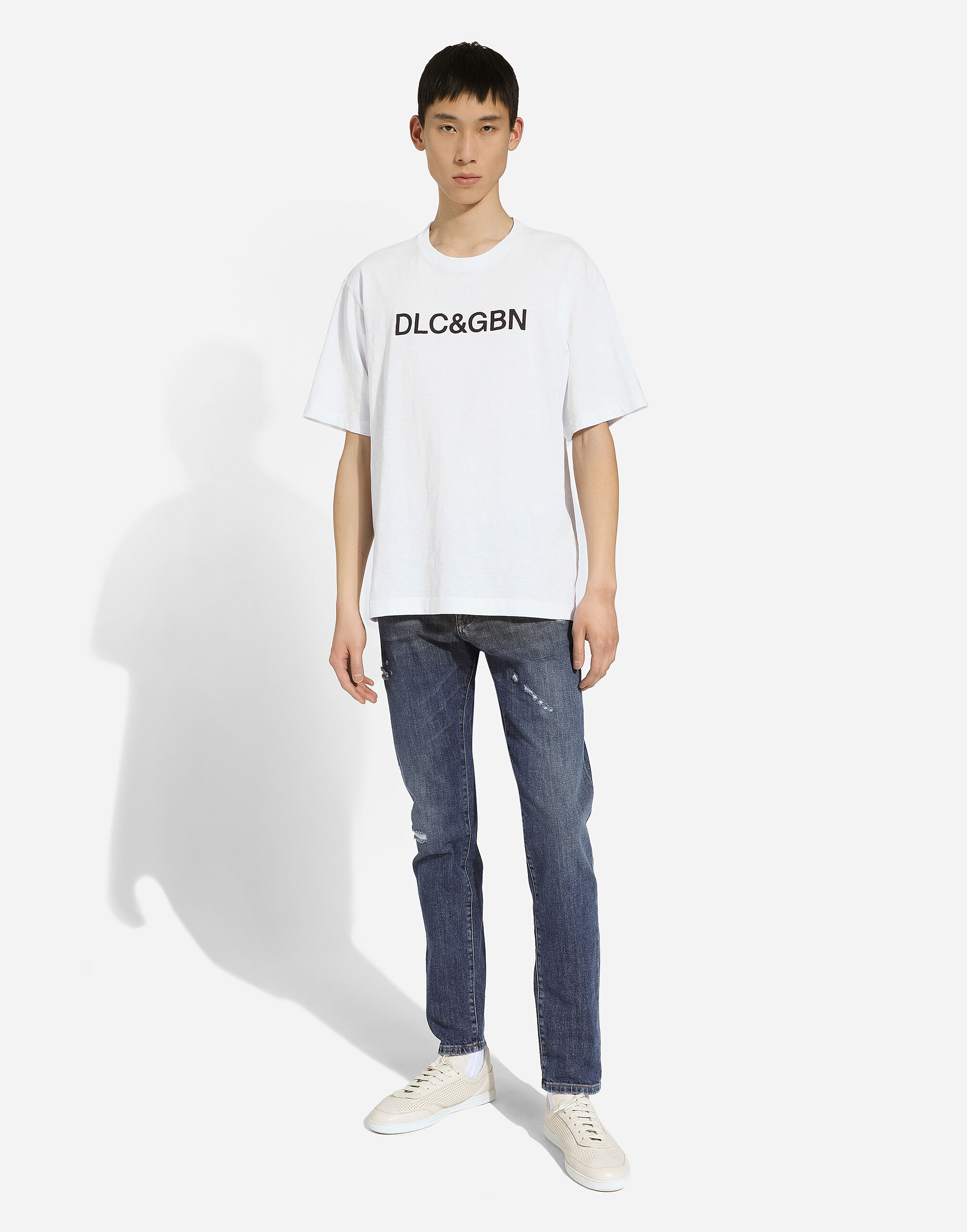 Slim-fit stretch blue denim jeans in Blue for Men
