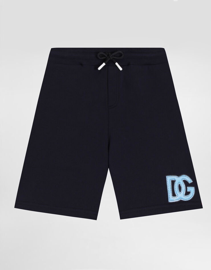 Dolce & Gabbana Fleece bermuda shorts with DG Print L4JQT1II7IJ