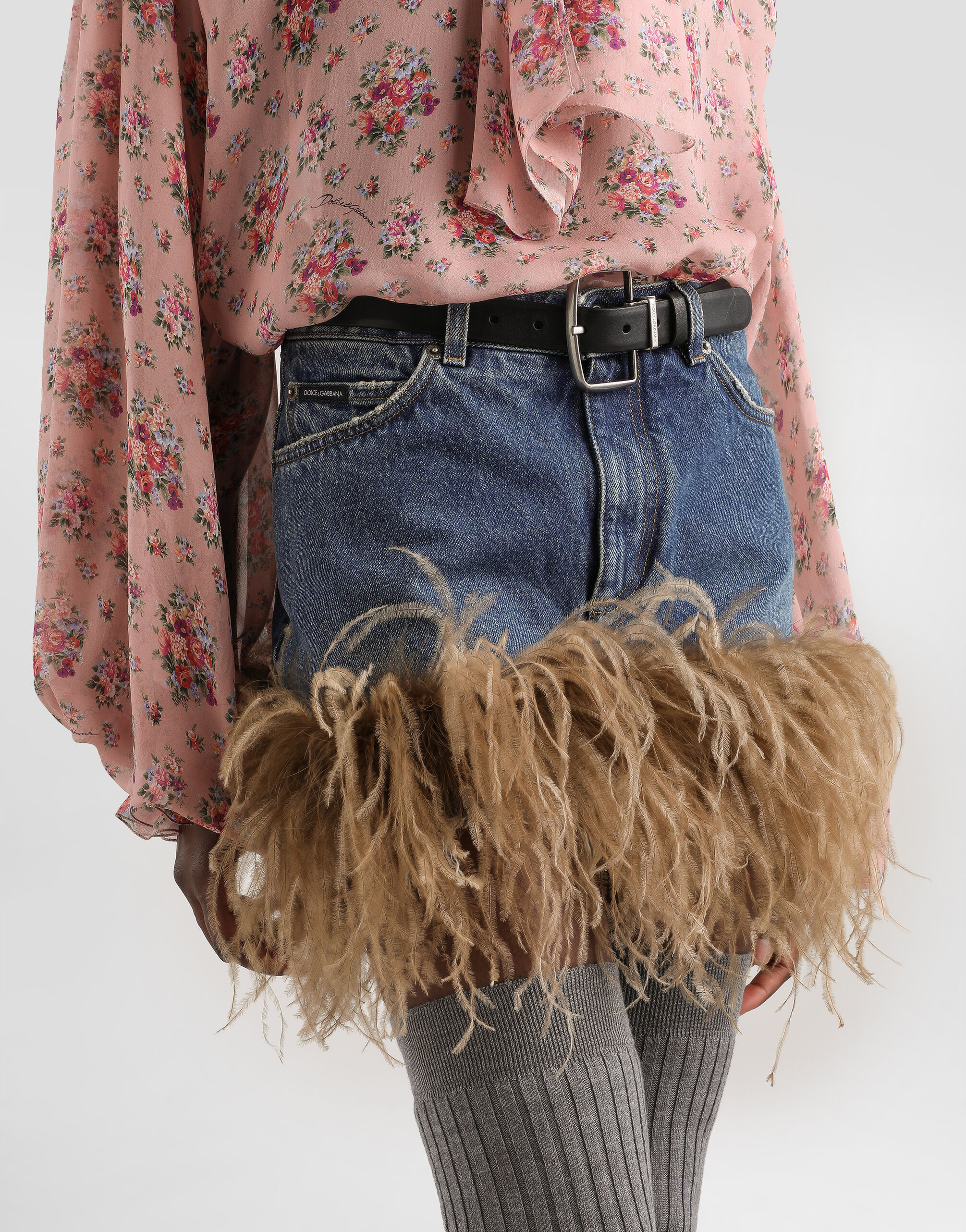 Denim skirt in Multicolor for Women | Dolce&Gabbana® US