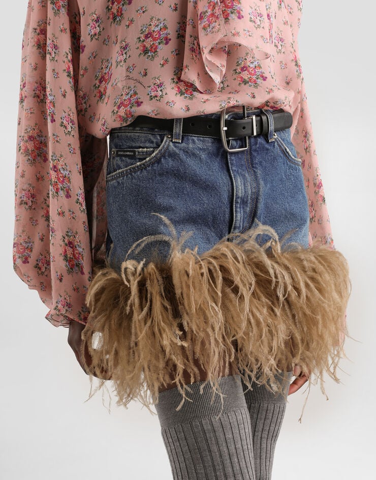 Dolce & Gabbana Denim skirt Multicolor F4C2TZG8OC8