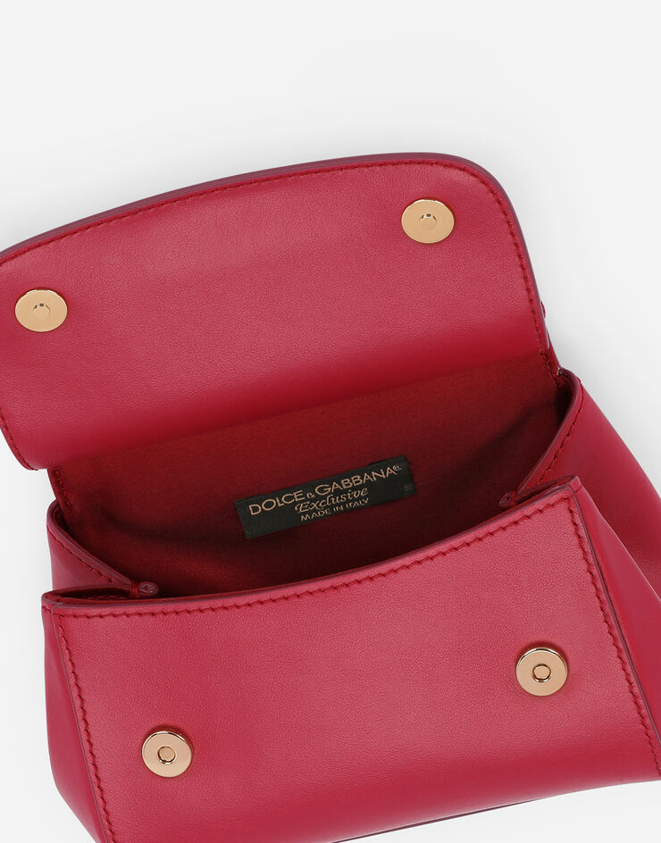 Dolce & Gabbana Mini sac Sicily en cuir de veau Fuchsia EB0003B3065