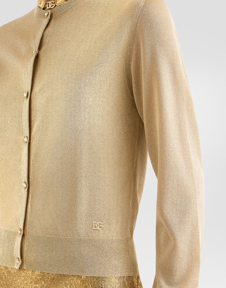 Dolce & Gabbana Metallic viscose cardigan Dolce & Gabbana Metallic viscose cardigan Multicolor FXVDZZJGMI3
