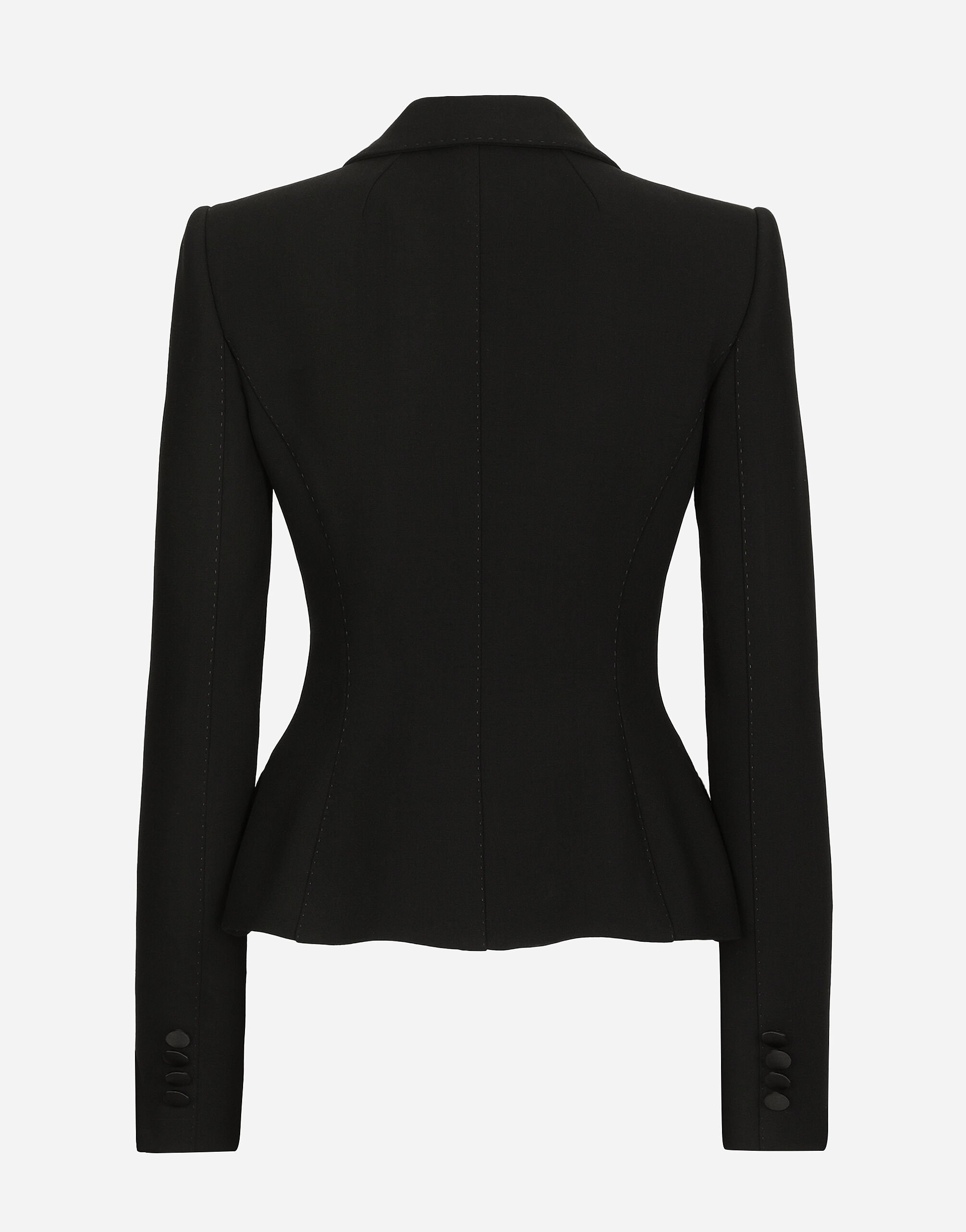 Single-breasted wool Dolce jacket in Black for Women