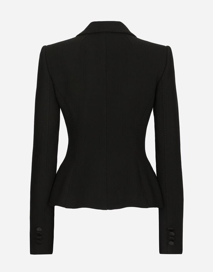 Dolce & Gabbana Einreihige Jacke Dolce aus Wolle Black F27AWTFUBF1