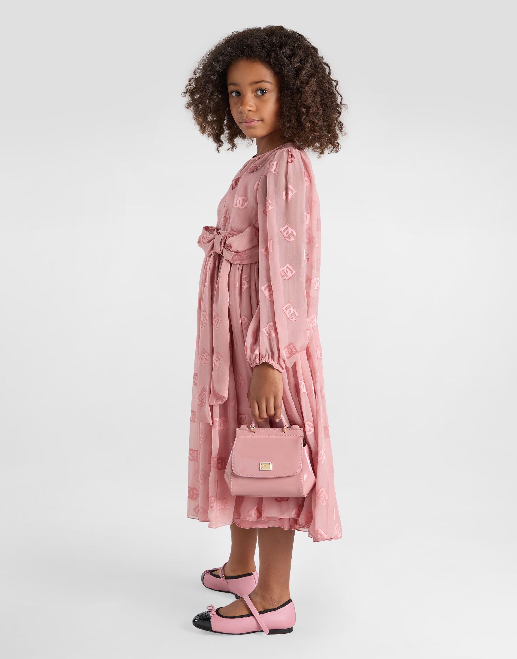 【Dolce&Gabbana】ミディ丈 チューブドレス ローズピンク 半袖 Dolce&Gabbana】ミディ丈 チューブドレス ローズピンク 半袖