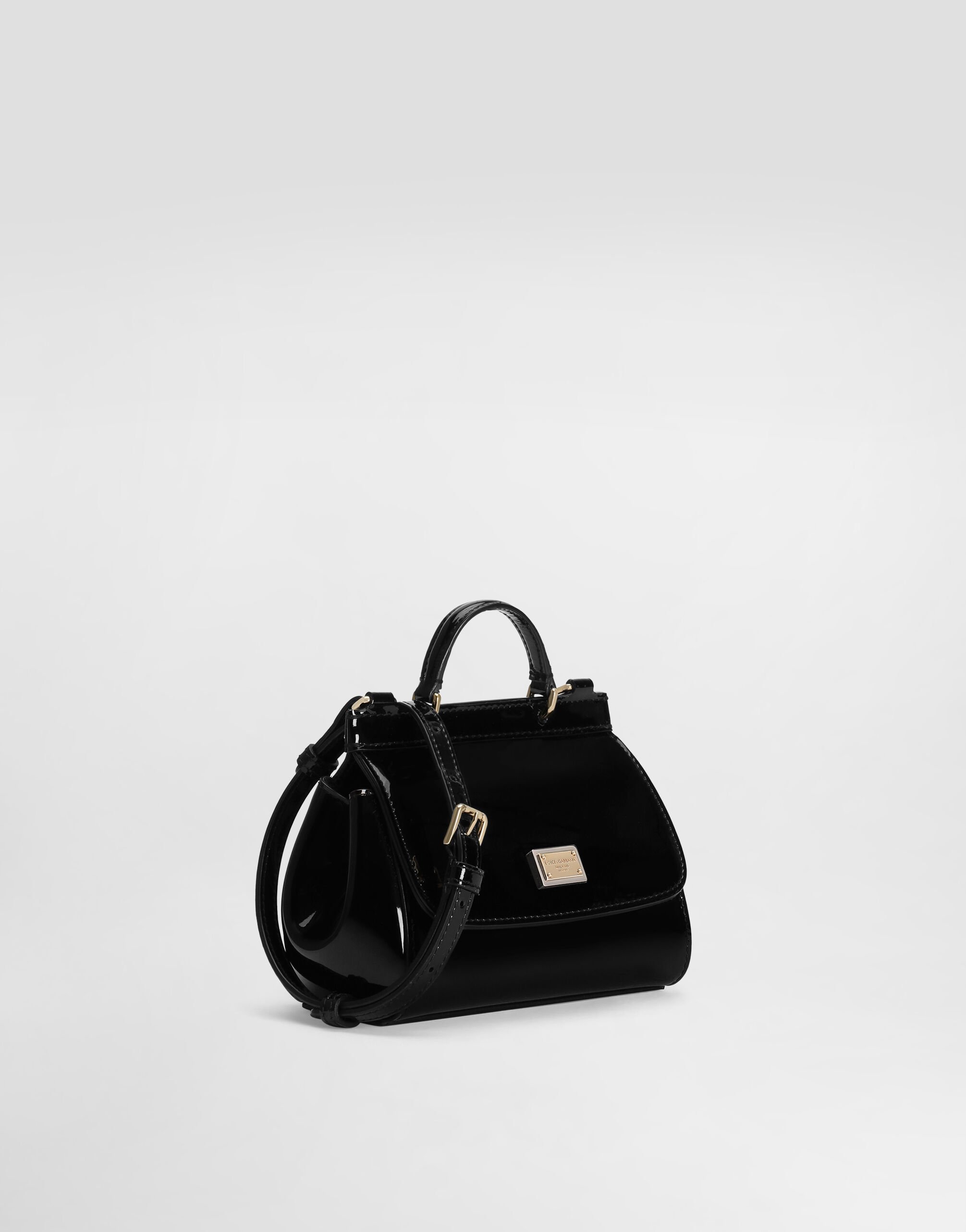 Patent leather mini Sicily bag in Black for Girls