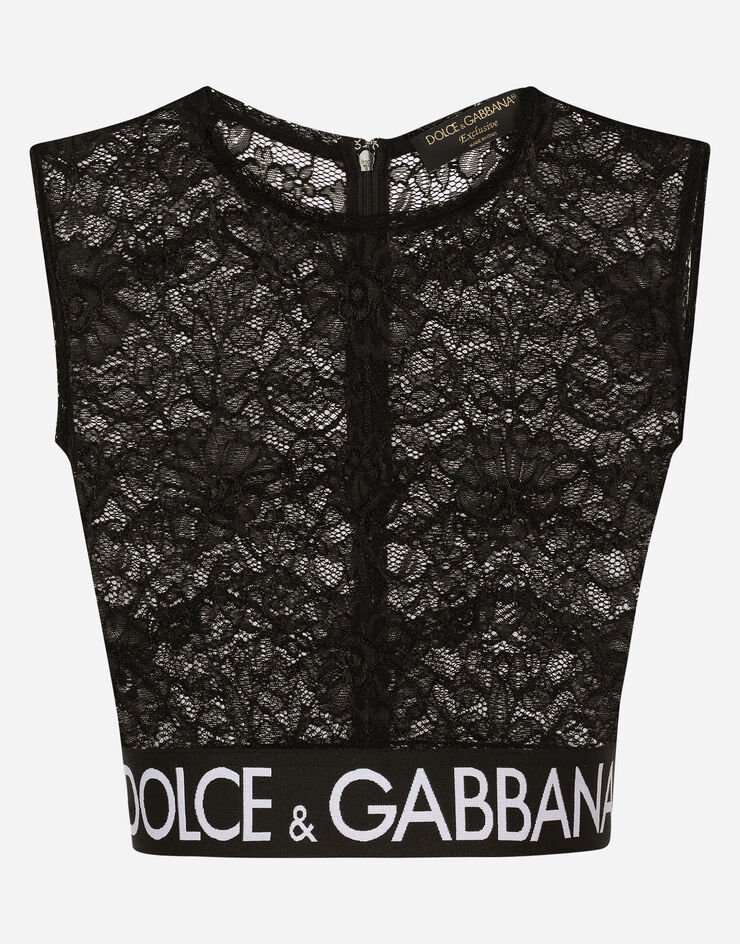 Dolce & Gabbana Lace top Black F758UTFLRFE