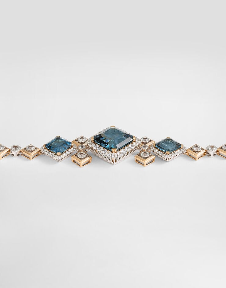 Dolce & Gabbana Eleganza Bracelet 18-carat white and yellow gold, topazes, and sapphires Dolce & Gabbana Eleganza Bracelet 18-carat white and yellow gold, topazes, and sapphires Gold WBSA2GWTOP1