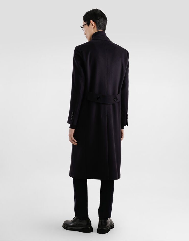 Dolce & Gabbana معطف كشمير بصف أزرار مفرد رمادي G042YZFU2D1