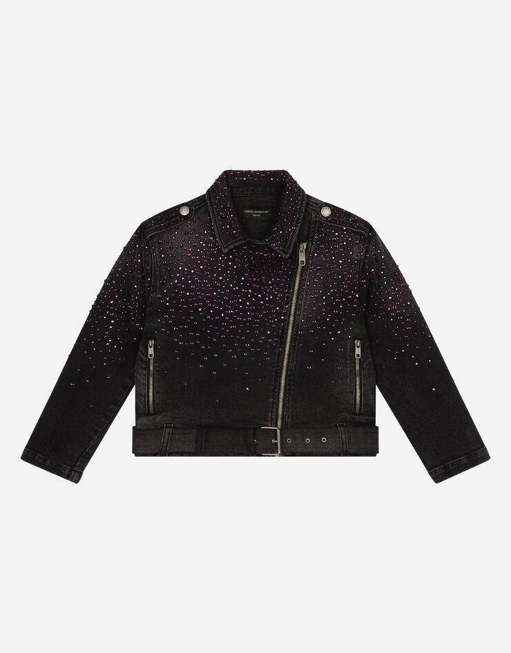 Dolce & Gabbana Джинсовая куртка со стразами черный L51B91LDC00