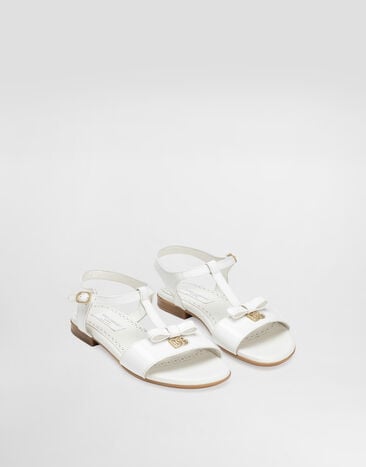 Dolce & Gabbana Patent leather sandals White D11155A1328