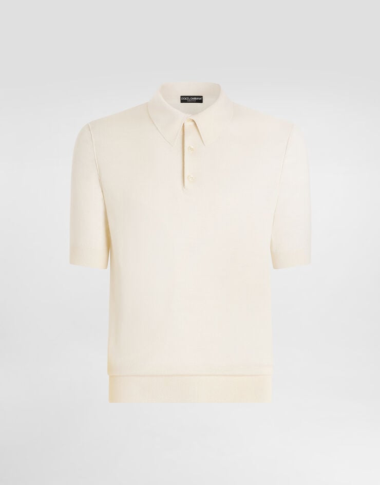 Dolce & Gabbana Polo en cachemire Dolce & Gabbana Polo en cachemire Blanc GXZ02TJBW1W