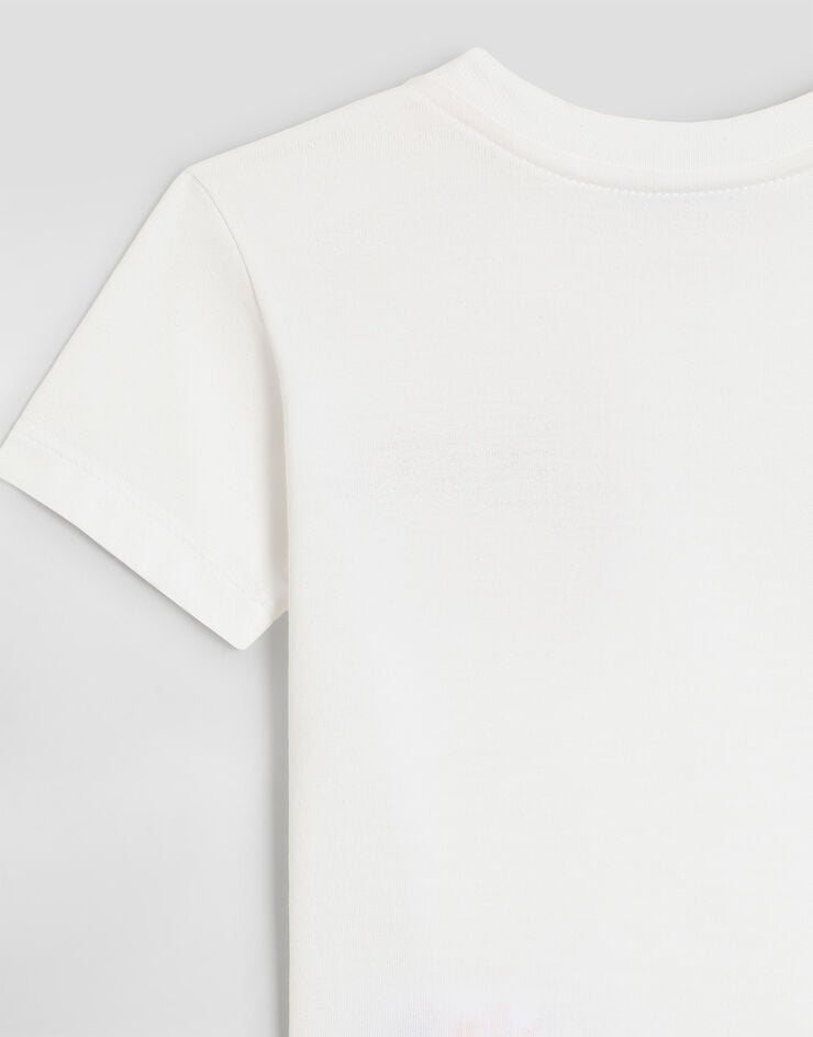 Dolce & Gabbana Camiseta en jersey con logo Dolce & Gabbana Camiseta en jersey con logo White L1JT7WG7P4Y