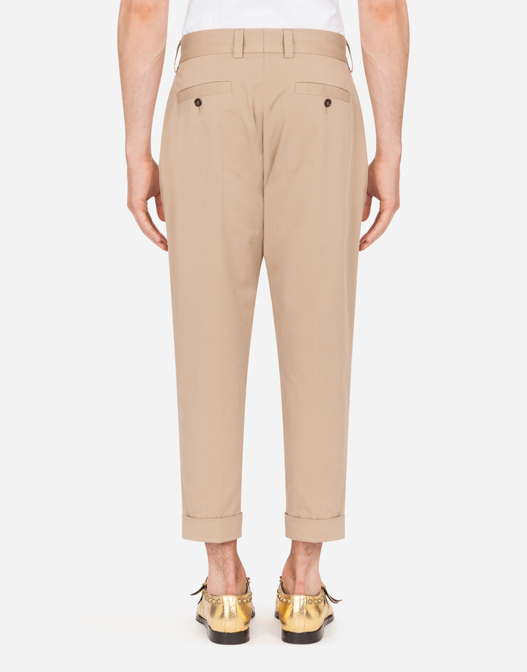 Dolce & Gabbana STRETCH COTTON PANTS BEIGE GW5FATFUFJ9