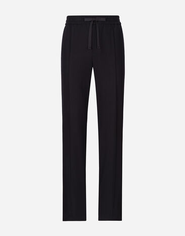 Dolce & Gabbana Stretch jersey jogging pants Blue GP03ATFUGLI