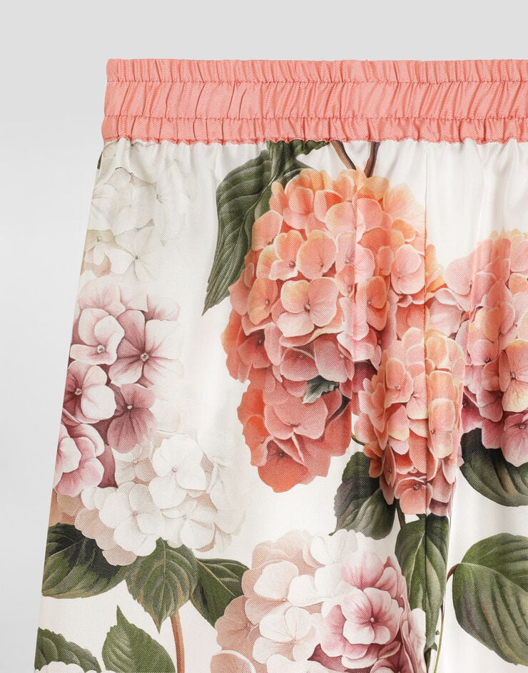 Dolce & Gabbana Hydrangea-print vanity twill trousers Multicolor L53P36HI118