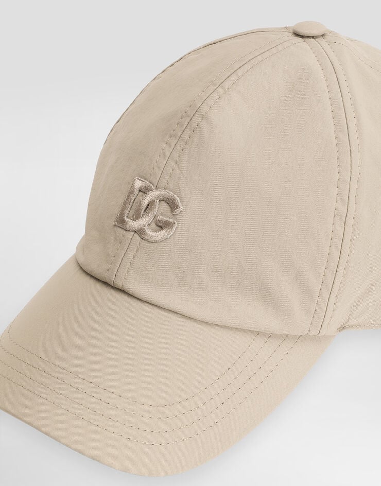Dolce & Gabbana Stretch nylon canvas baseball cap Beige GH886ZFUUDD