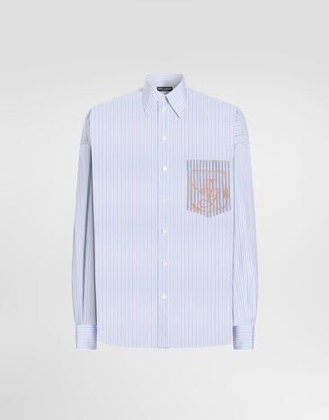 Dolce & Gabbana Striped poplin shirt Multicolor G5PH2ZGK517