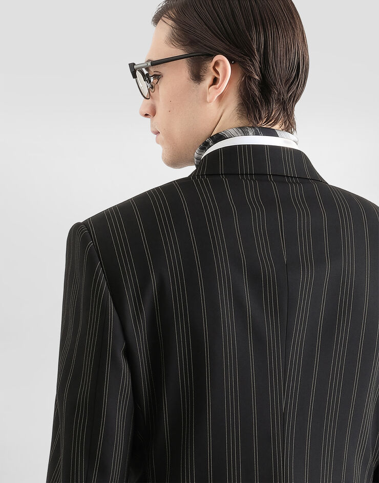 Dolce & Gabbana Sicilia double-breasted pinstriped virgin wool jacket  G2WQ6TFRZAR