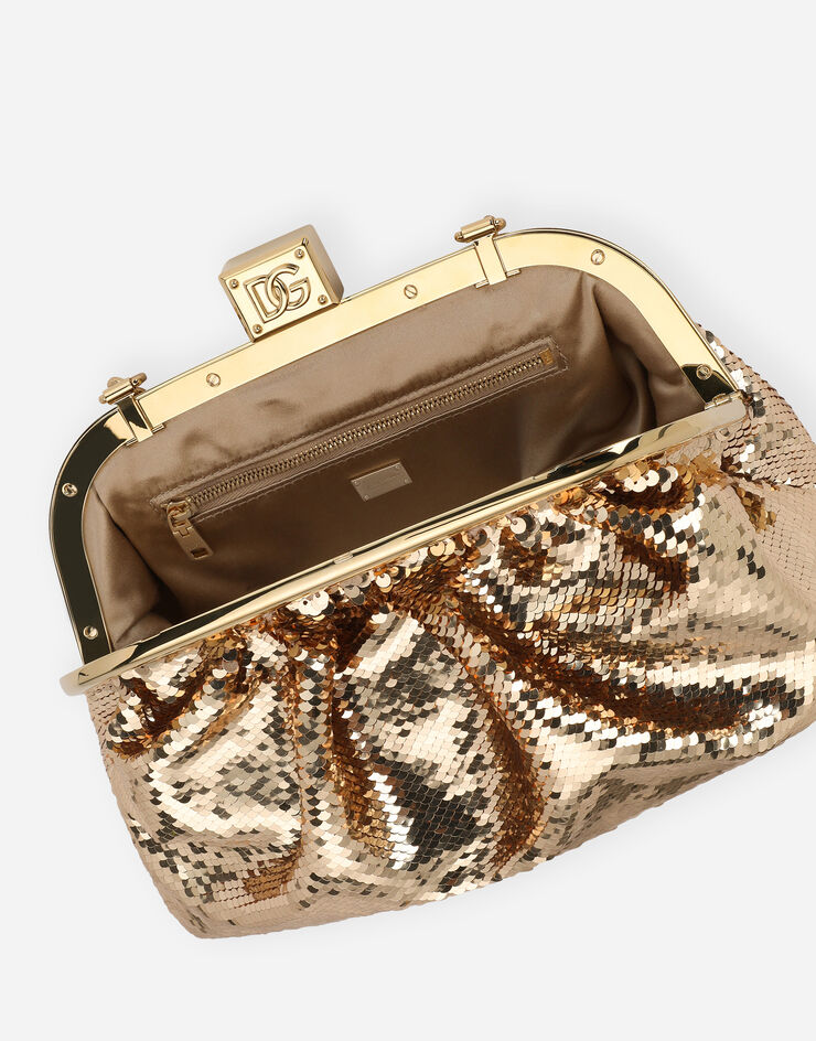 Dolce & Gabbana Sequined Maria clutch Gold BB7368AH644