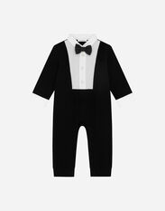 Dolce & Gabbana Tuxedo onesie in cotton Black L11O86G7K7M