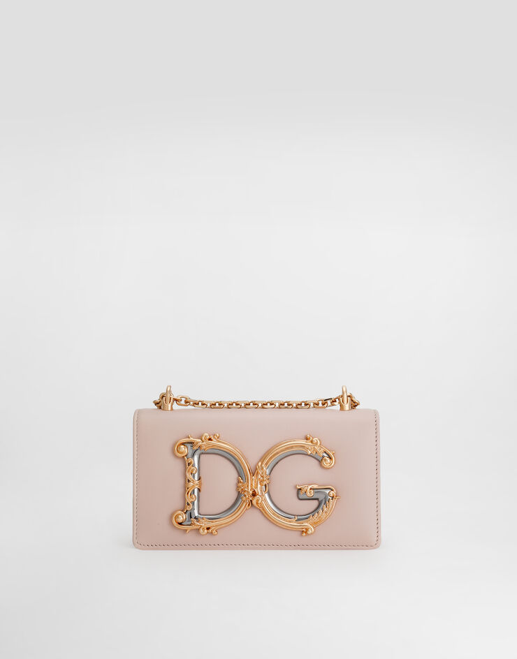 Dolce & Gabbana Calfskin DG Girls phone bag Pale Pink BI1416AW070