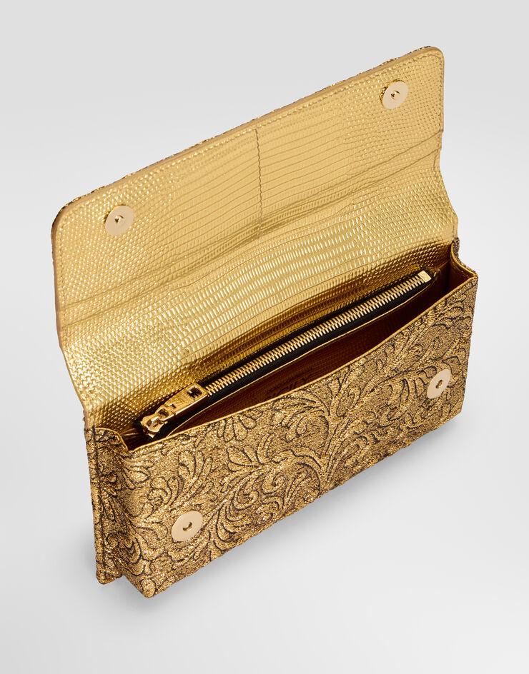 Dolce & Gabbana Phone bag in brocade Gold BI3280A0848