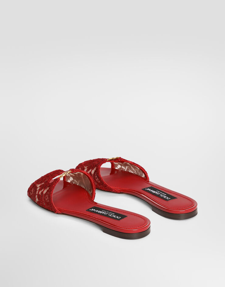 Dolce & Gabbana Chancla plana de encaje Dolce & Gabbana Chancla plana de encaje Multicolor CQ0684A0610