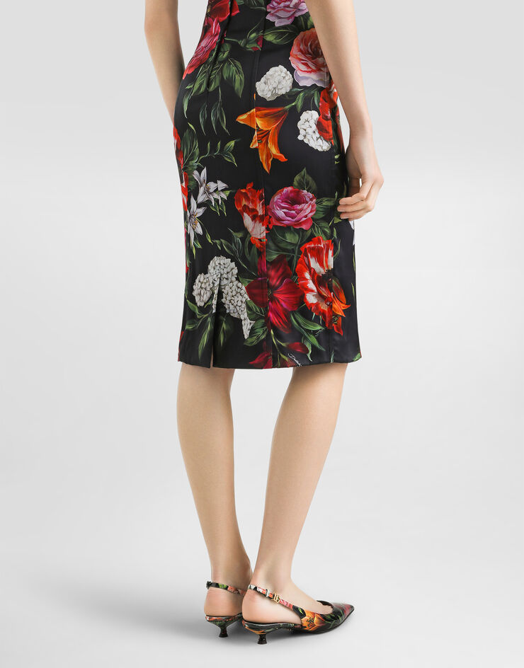 Dolce & Gabbana Abito in raso stampa fiori Stampa F6TZYTFSIB2