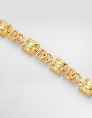 Dolce & Gabbana Bracelet with DG logo and rhinestones Gold WBR2H1W1111