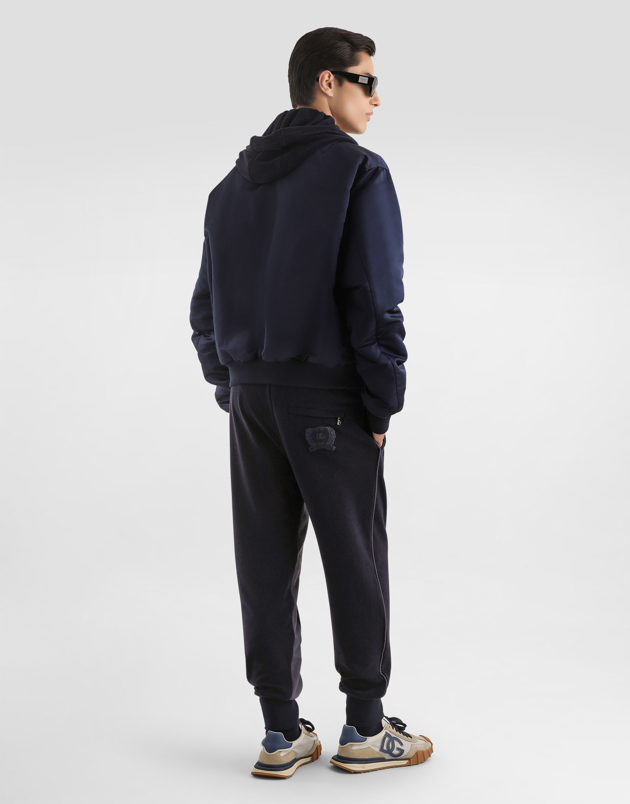 Duchesse padded bomber jacket in Blue for Men | Dolce&Gabbana® US
