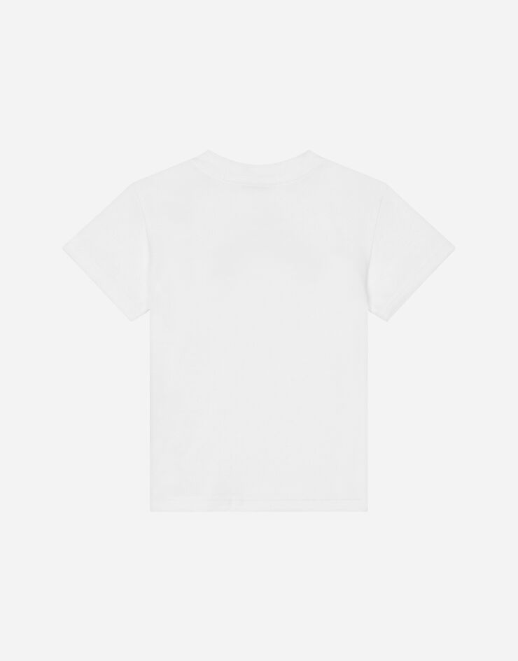 Dolce & Gabbana Camiseta de punto con estampado del logotipo Multicolor L1JTEVG7G3V