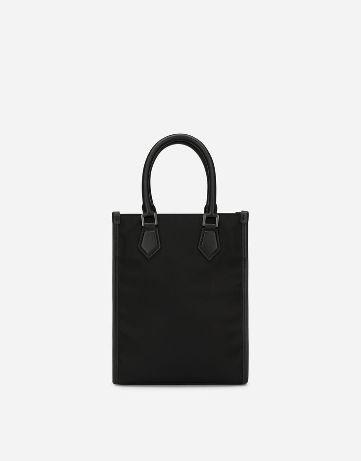 Dolce & Gabbana Sac petit format en nylon à logo gommé Noir BM2123AG182